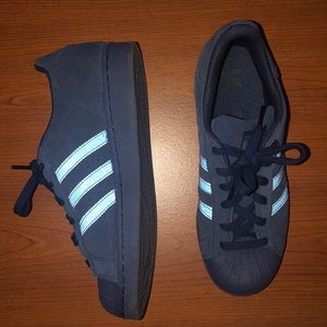 Adidas navy blue superstar. Size 6.
